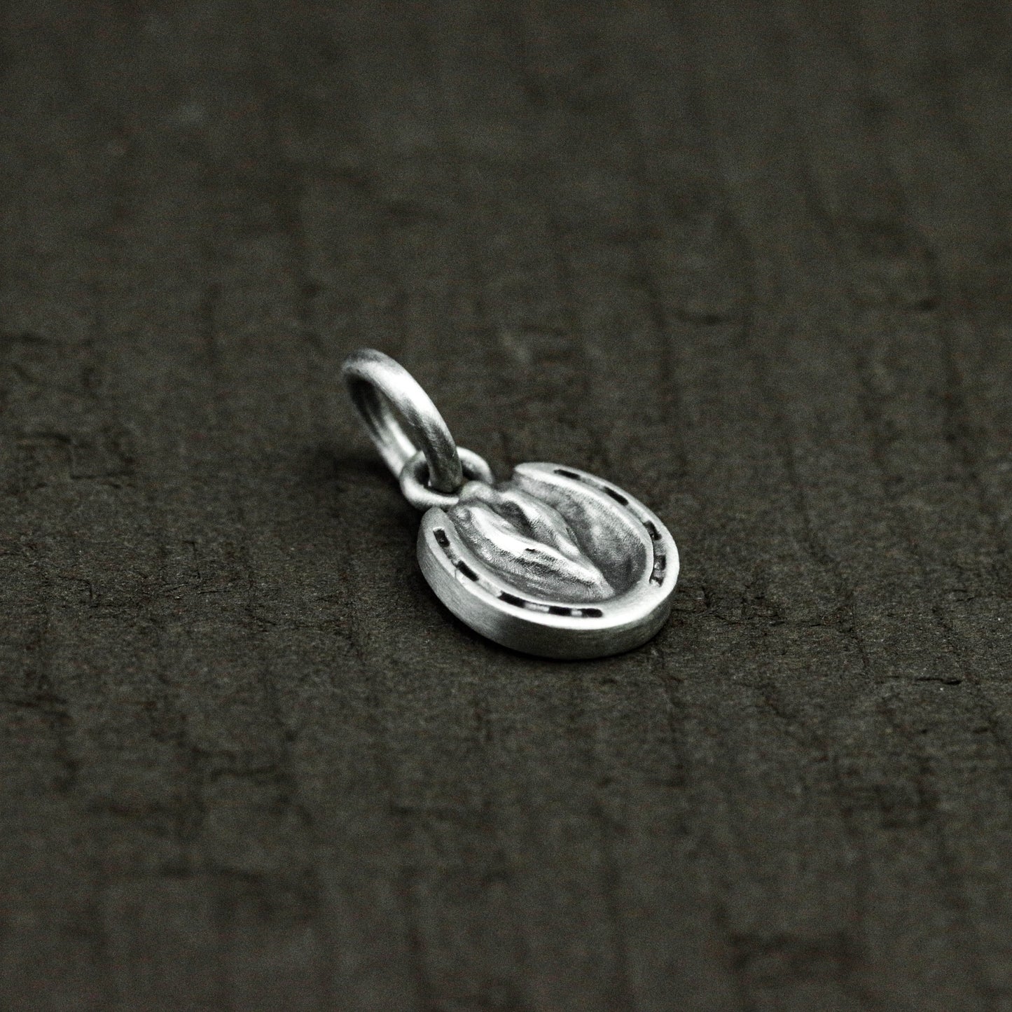 Wolf Horseshoe Pendant - 925 Sterling Silver Handmade