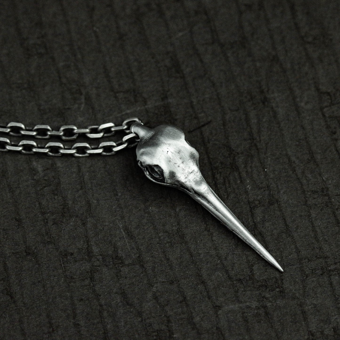 Bird Skull Pendant - 925 Sterling Silver Handmade