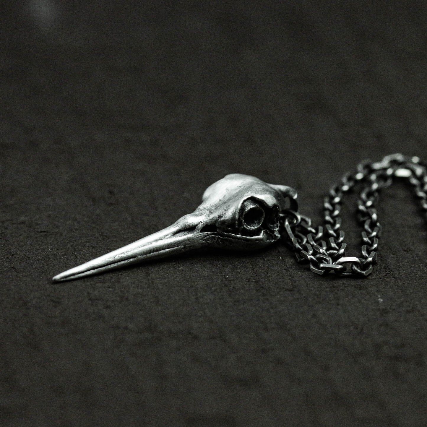 Bird Skull Pendant - 925 Sterling Silver Handmade