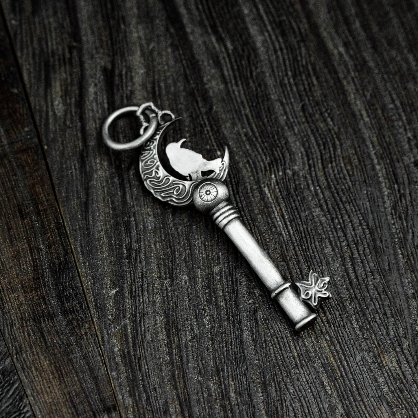 Celestial Key Pendant - 925 Sterling Silver Handmade