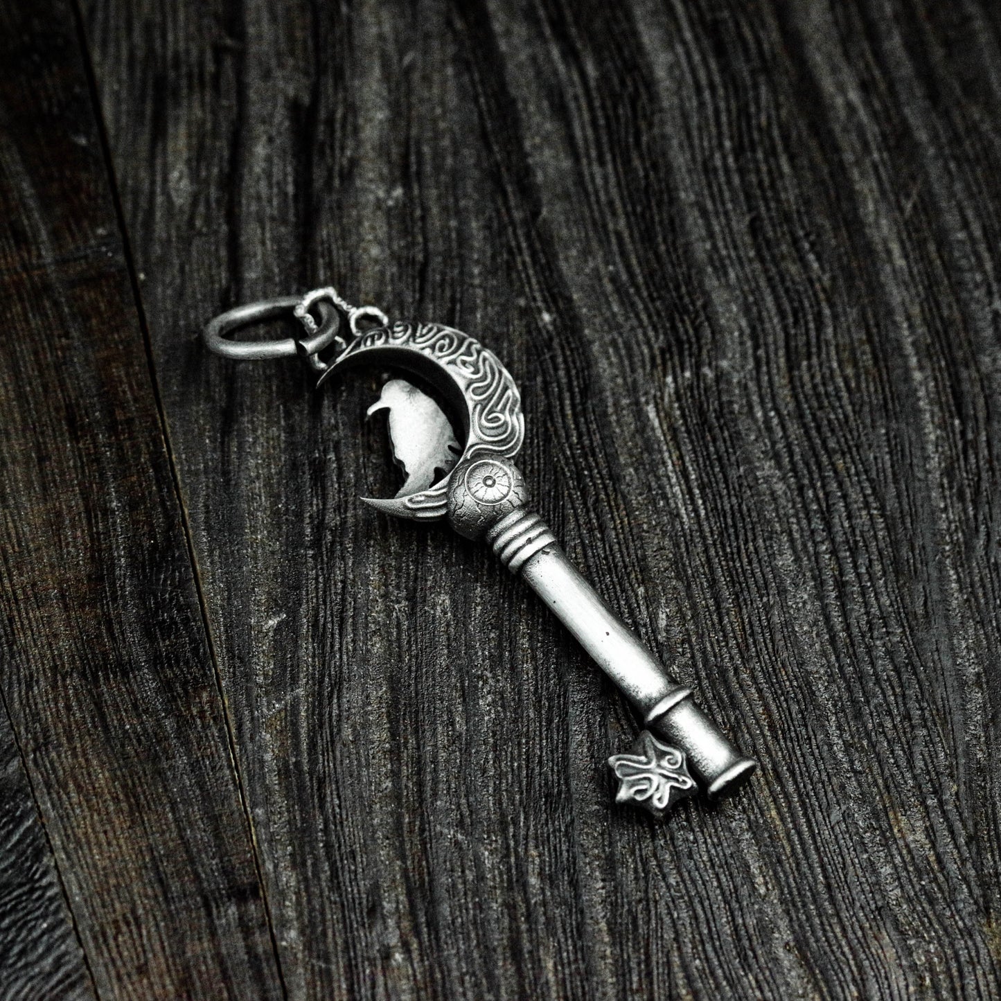 Celestial Key Pendant - 925 Sterling Silver Handmade