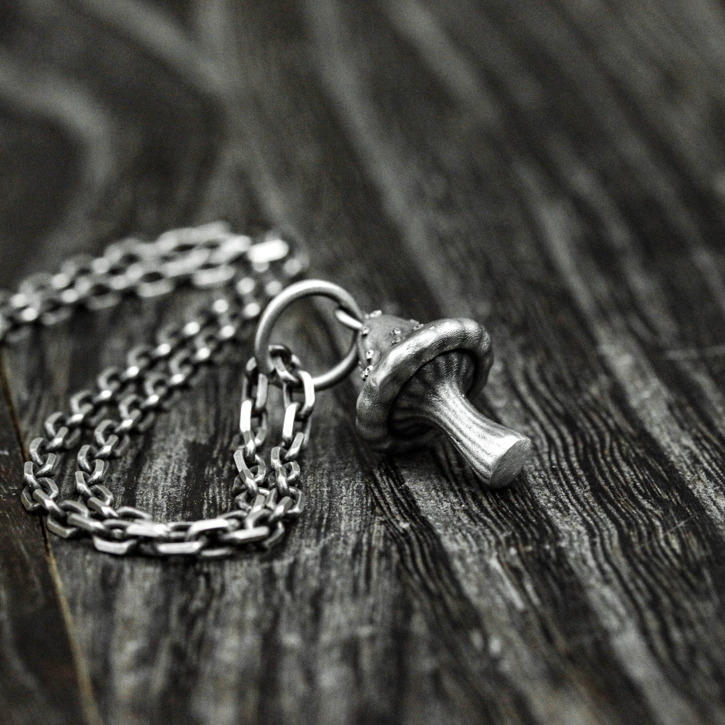 Mushroom Pendant - 925 Sterling Silver Handmade