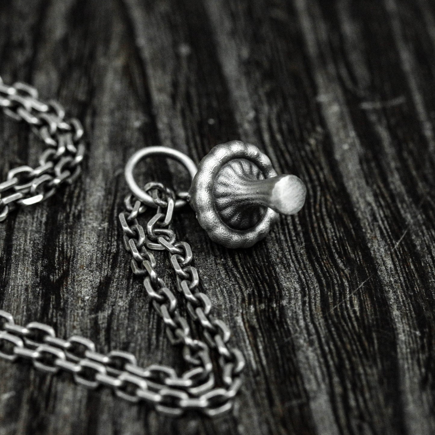 Mushroom Pendant - 925 Sterling Silver Handmade