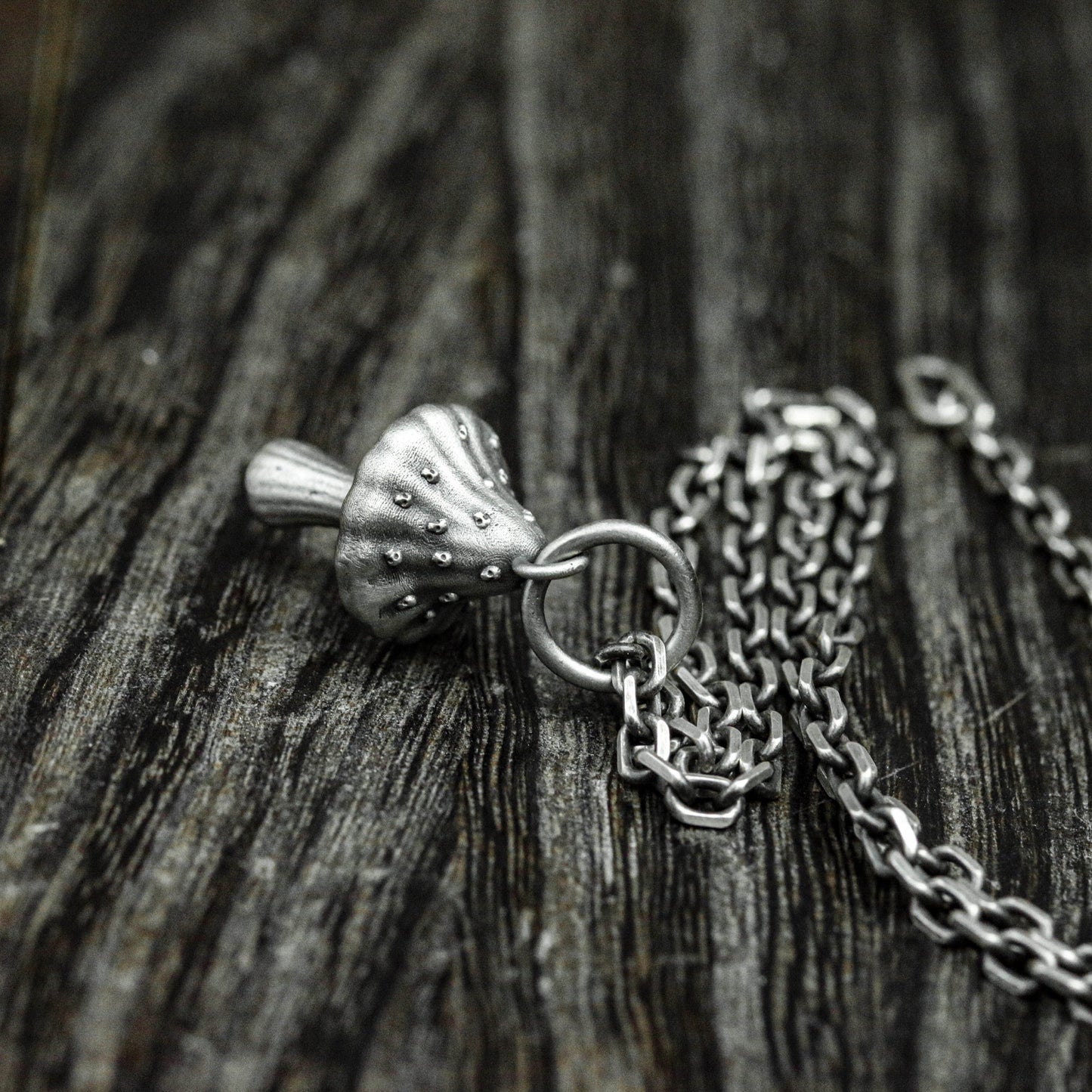 Mushroom Pendant - 925 Sterling Silver Handmade