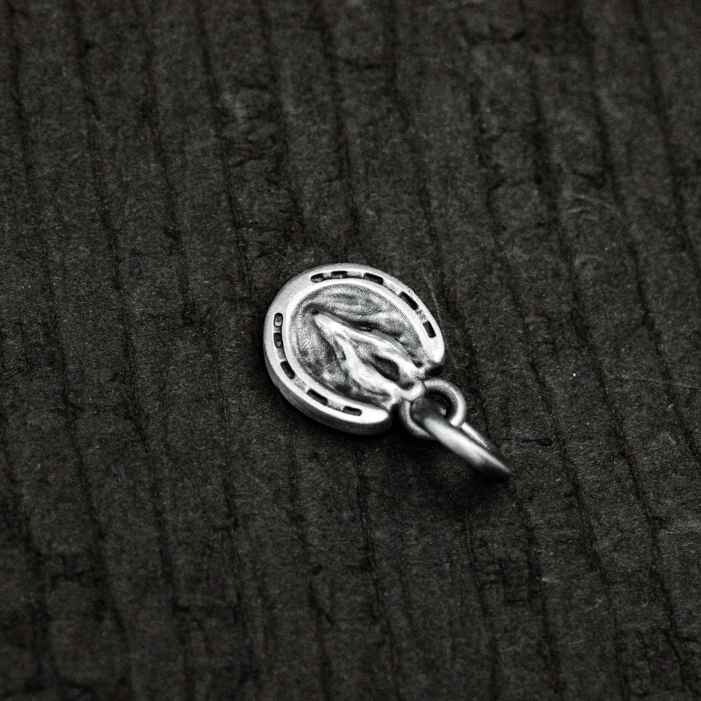 Wolf Horseshoe Pendant - 925 Sterling Silver Handmade