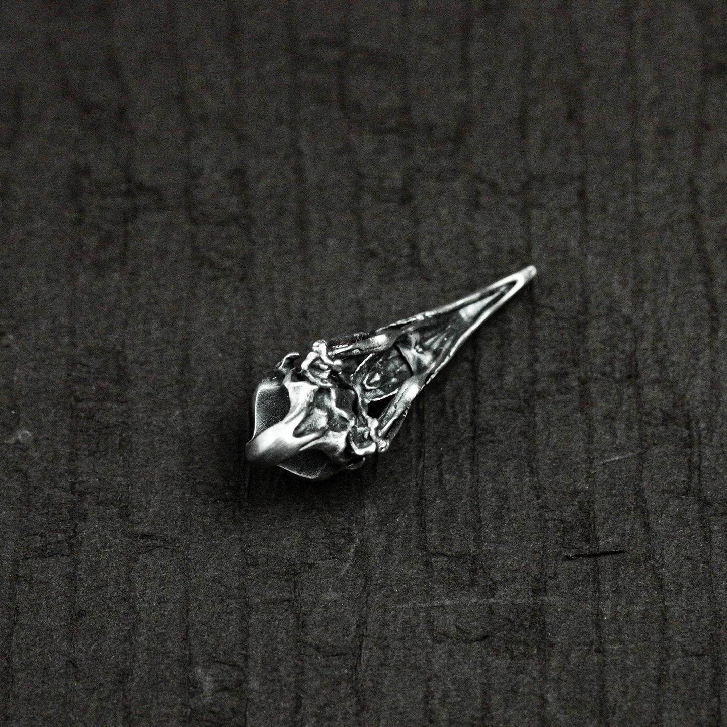 Broken Bird Skull Pendant - 925 Sterling Silver Handmade