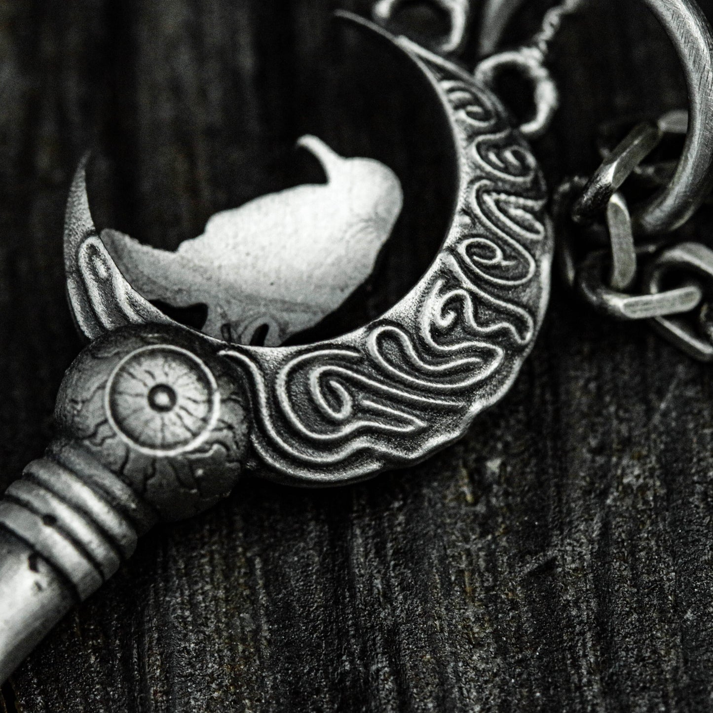 Celestial Key Pendant - 925 Sterling Silver Handmade