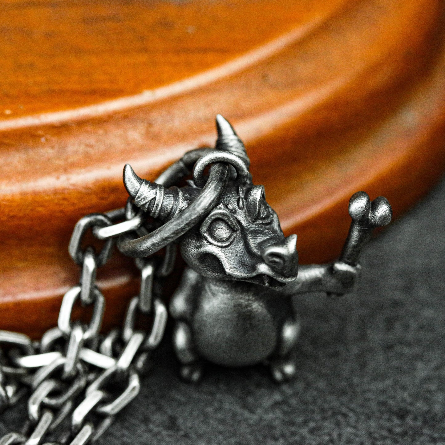 Goblin Warrior Pendant - 925 Sterling Silver Handmade