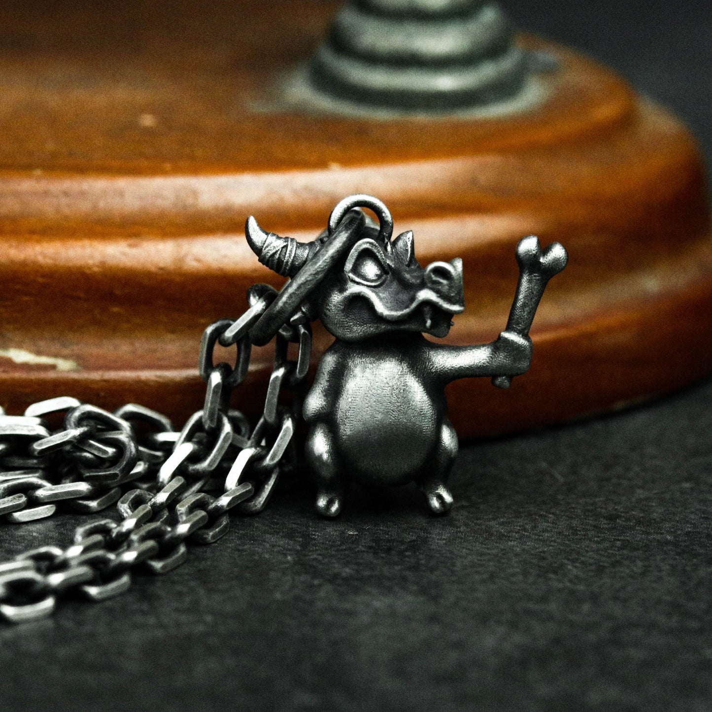 Goblin Warrior Pendant - 925 Sterling Silver Handmade