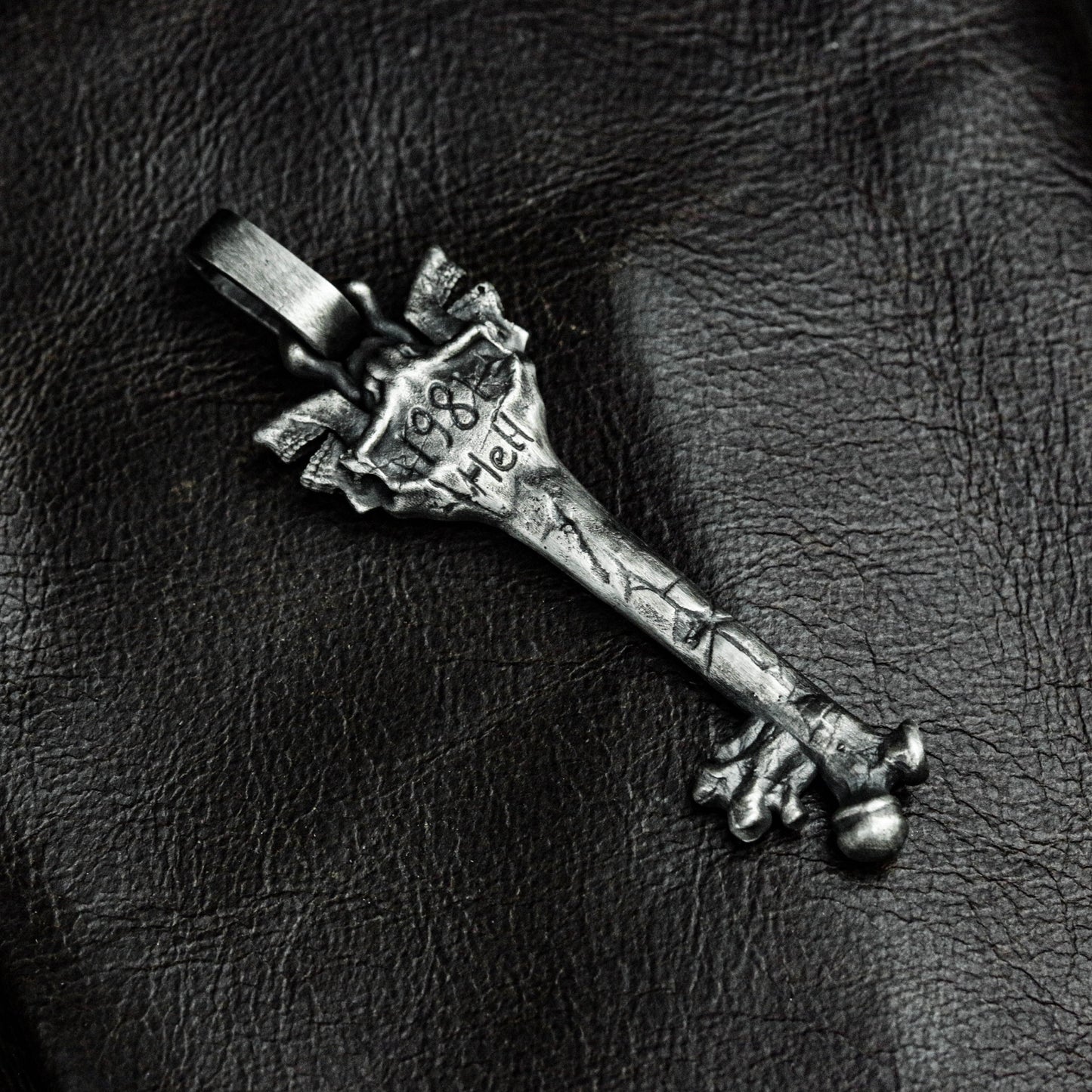 Skeleton Key Pendant - 925 Sterling Silver Handmade