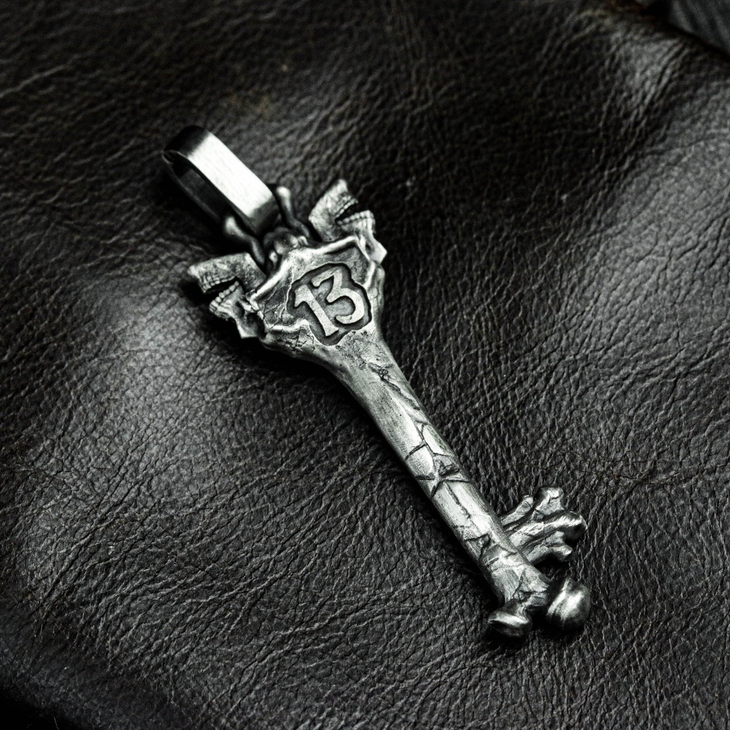 Skeleton Key Pendant - 925 Sterling Silver Handmade