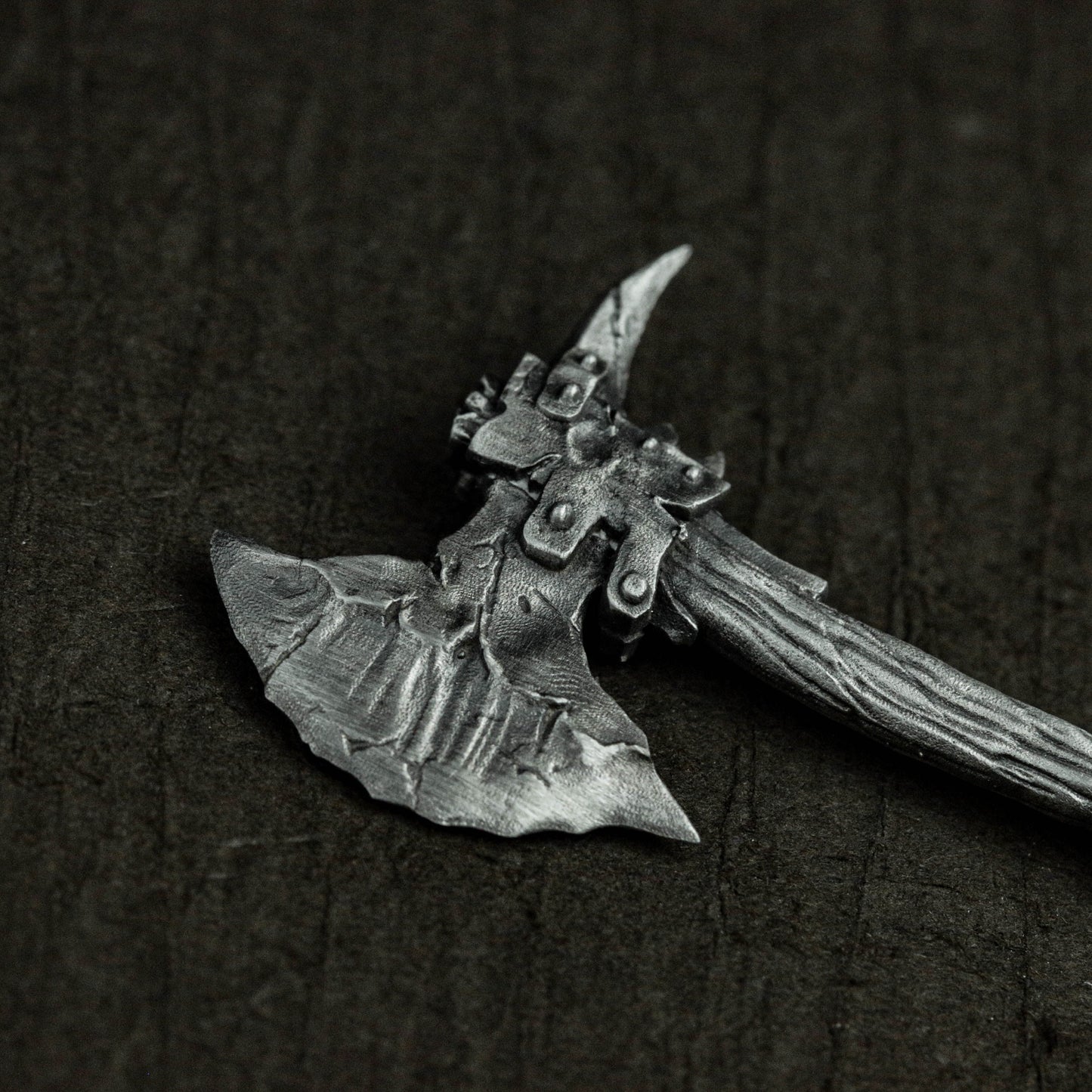 Miniature Battle Axe Pendant - 925 Sterling Silver Handmade