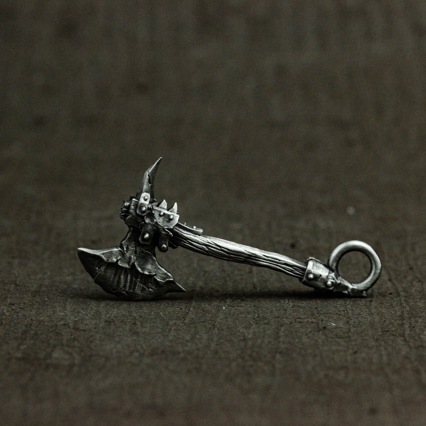 Miniature Battle Axe Pendant - 925 Sterling Silver Handmade