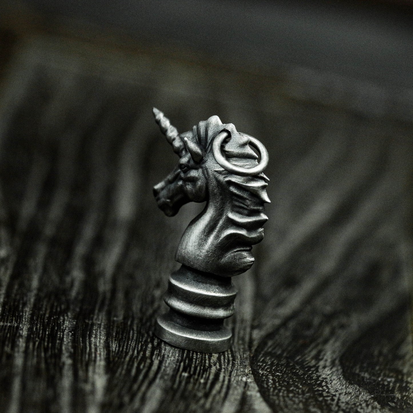 Unicorn Chess Knight Pendant - 925 Sterling Silver Handmade