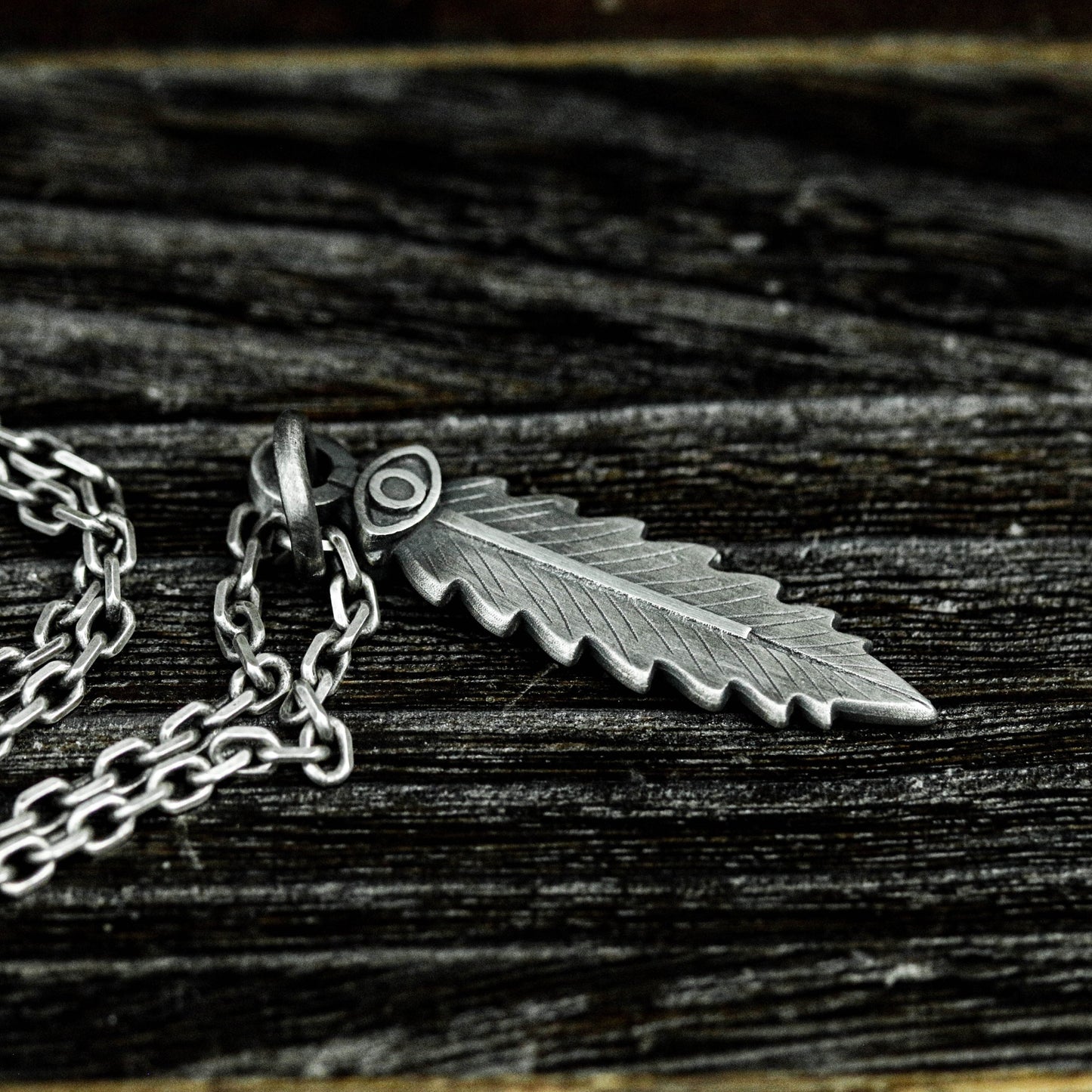 Feather Pendant - 925 Sterling Silver Handmade