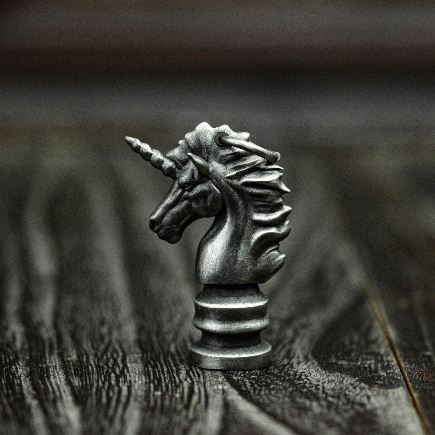 Unicorn Chess Knight Pendant - 925 Sterling Silver Handmade