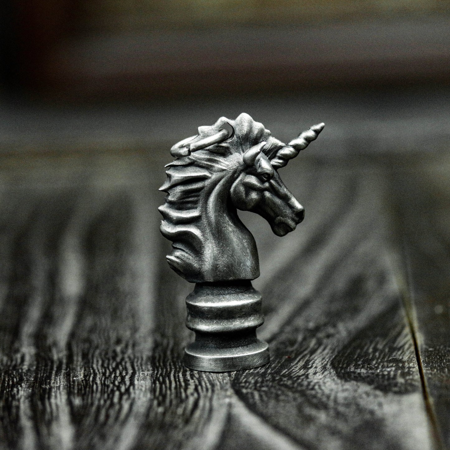 Unicorn Chess Knight Pendant - 925 Sterling Silver Handmade