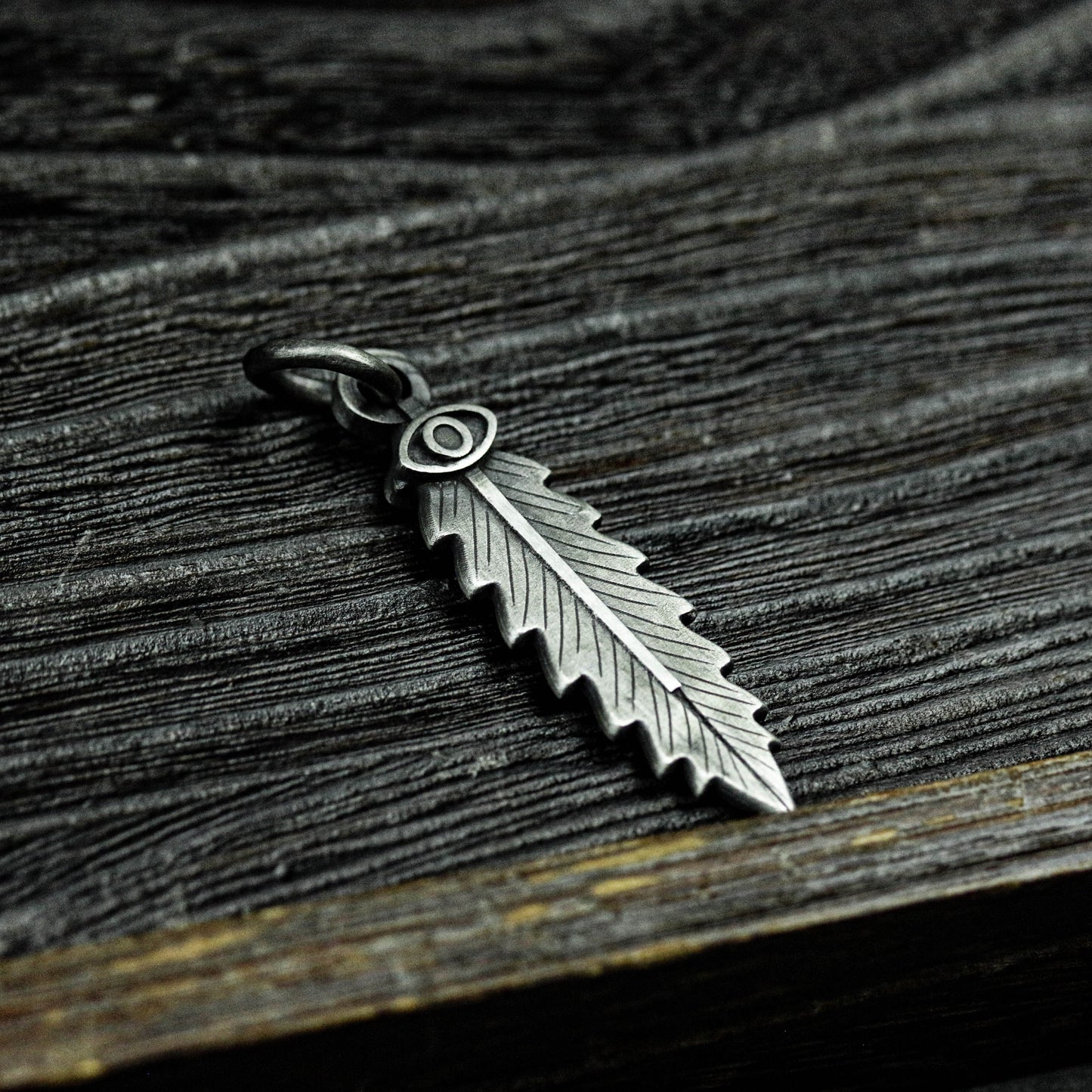 Feather Pendant - 925 Sterling Silver Handmade