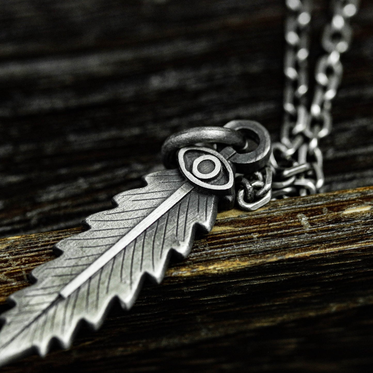 Feather Pendant - 925 Sterling Silver Handmade