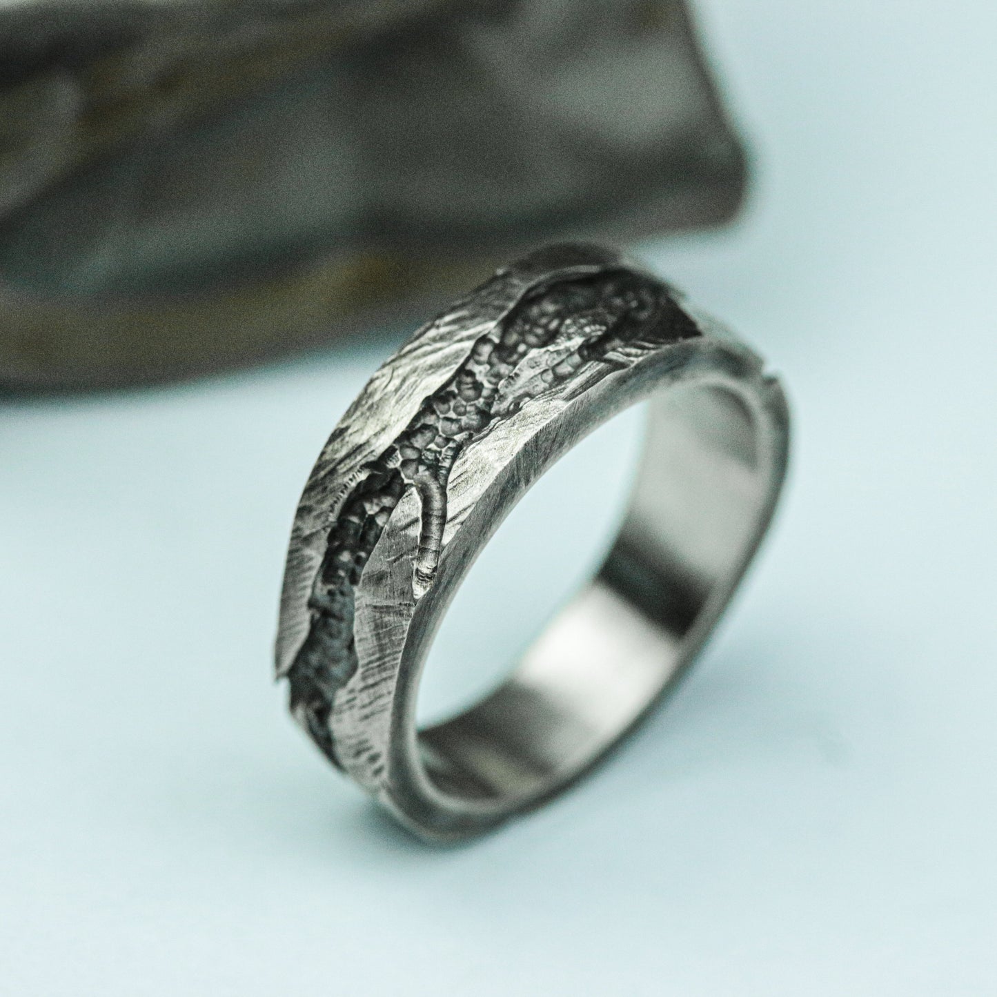 Dark Ivy 925 Silver Handmade Ring ¨C Gothic Nature-Inspired Band