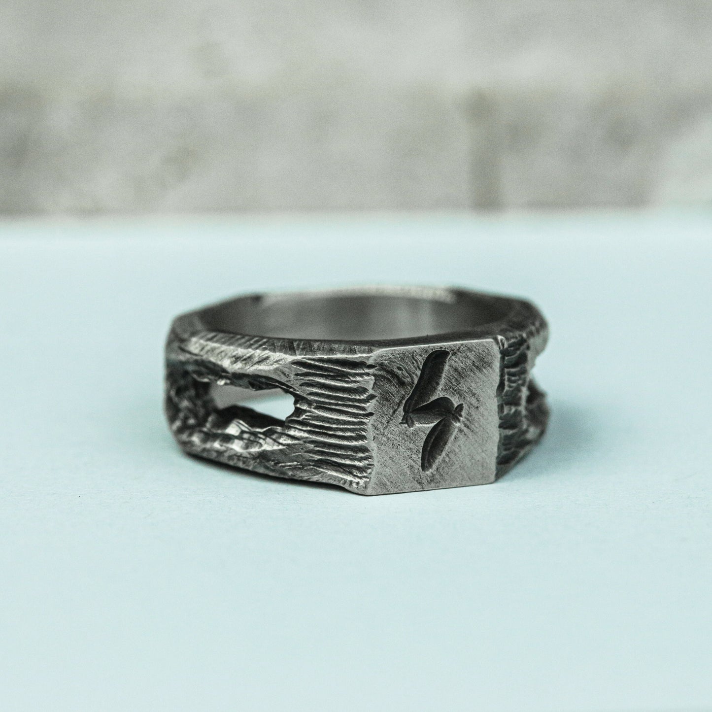 Celestial Etch 925 Silver Handmade Ring ¨C Cosmic Engraved Symbol