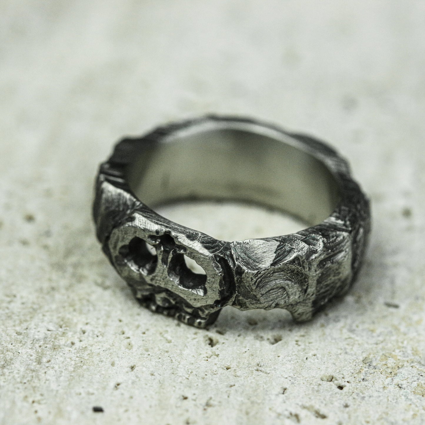 Phantom Skull 925 Silver Handmade Ring ¨C Gothic Death Symbol
