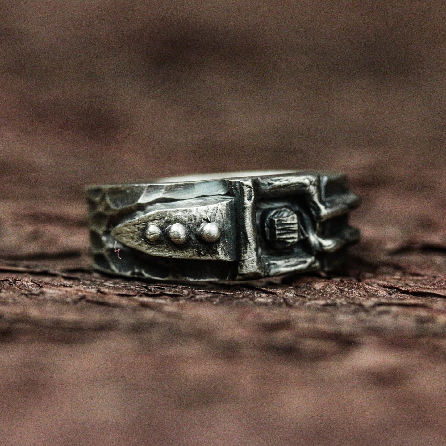 Infernal Skull 925 Silver Handmade Ring ¨C Gothic Warrior Band
