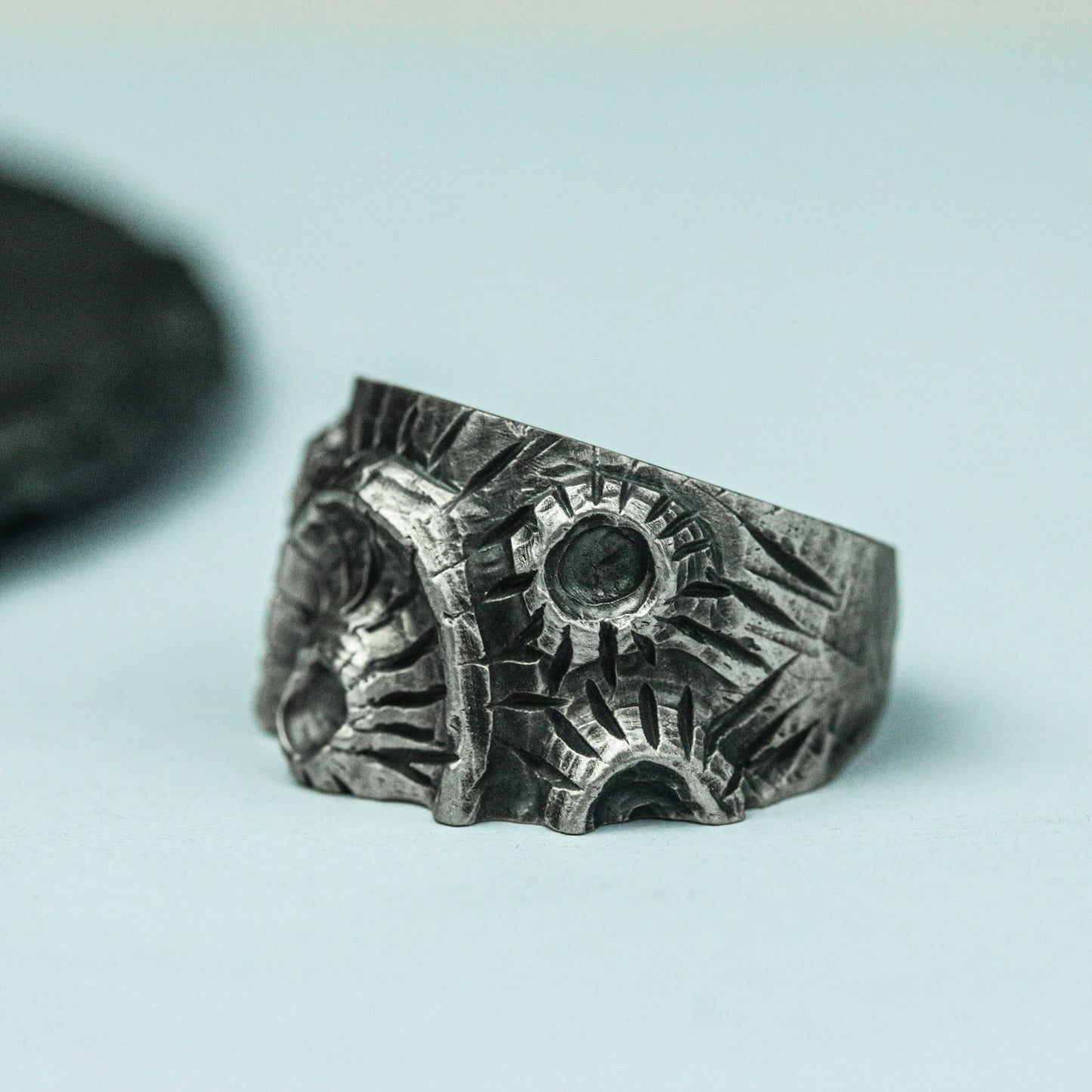 Arcane Seal 925 Silver Handmade Ring ¨C Mystic Occult Inscription