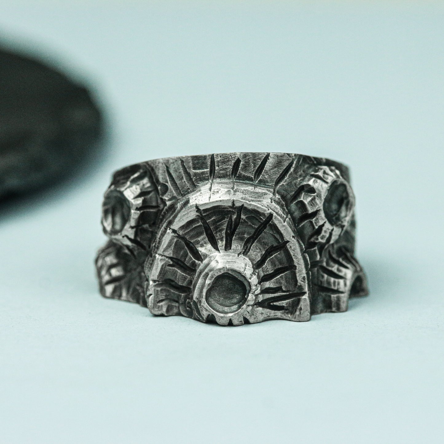 Arcane Seal 925 Silver Handmade Ring ¨C Mystic Occult Inscription