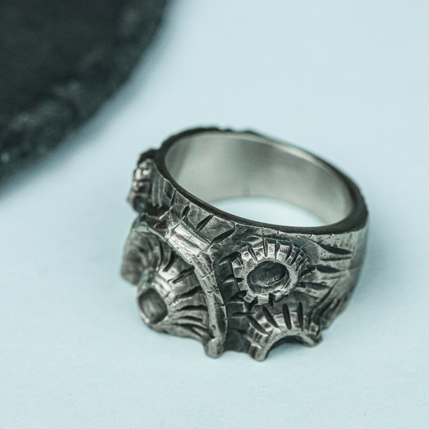 Arcane Seal 925 Silver Handmade Ring ¨C Mystic Occult Inscription