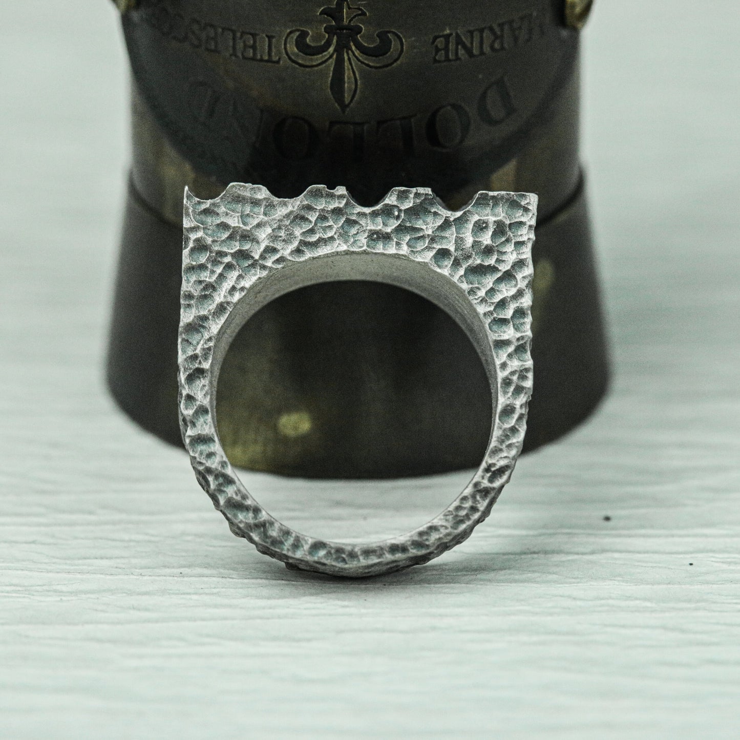 Jagged Edge 925 Silver Handmade Ring ¨C Brutalist Rough Finish