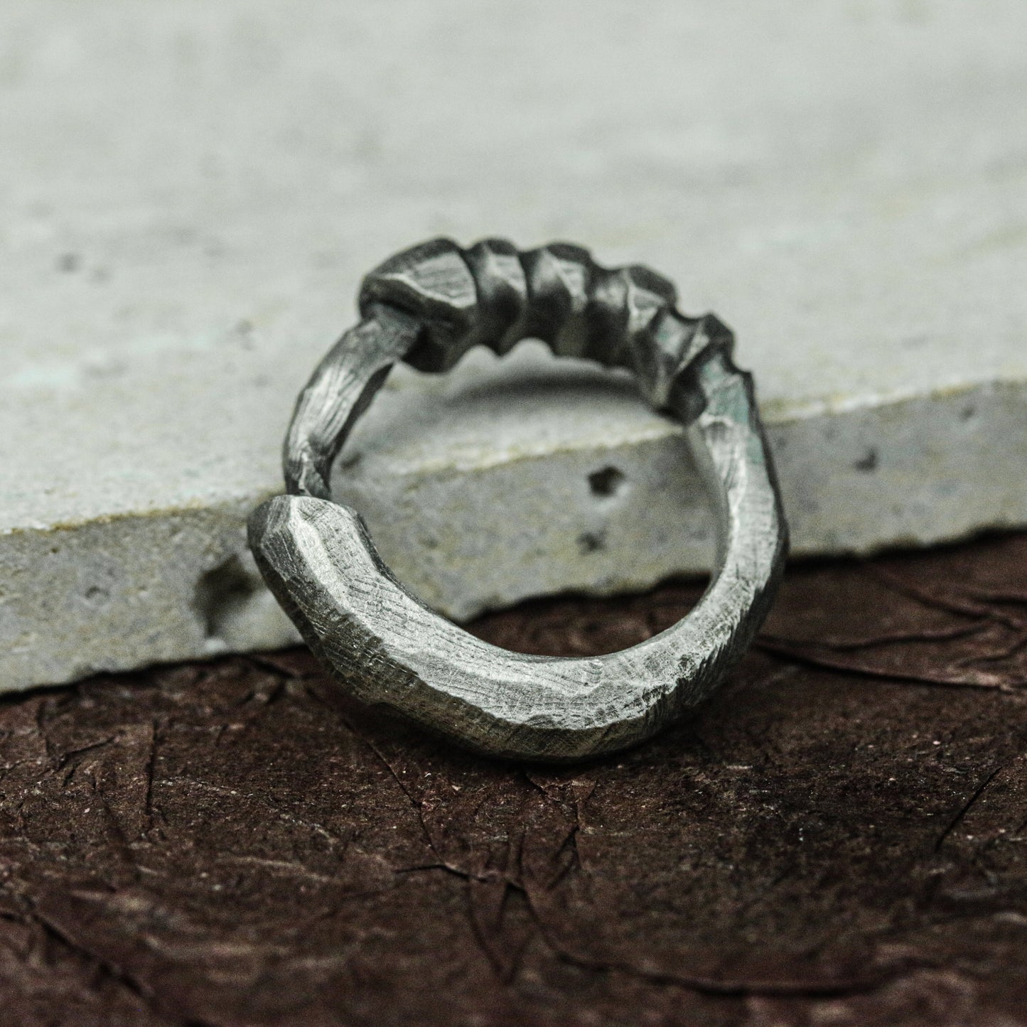 Fanged Bite 925 Silver Handmade Ring ¨C Gothic Claw Design
