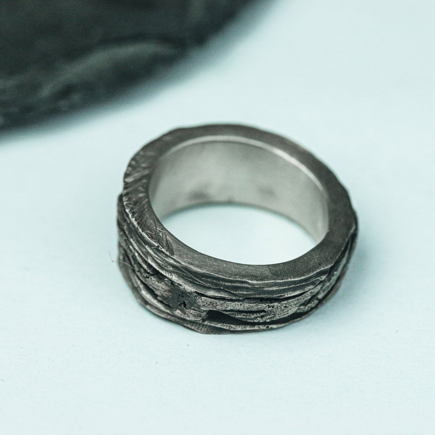 Twin Spire 925 Silver Handmade Ring ¨C Architectural Gothic Band