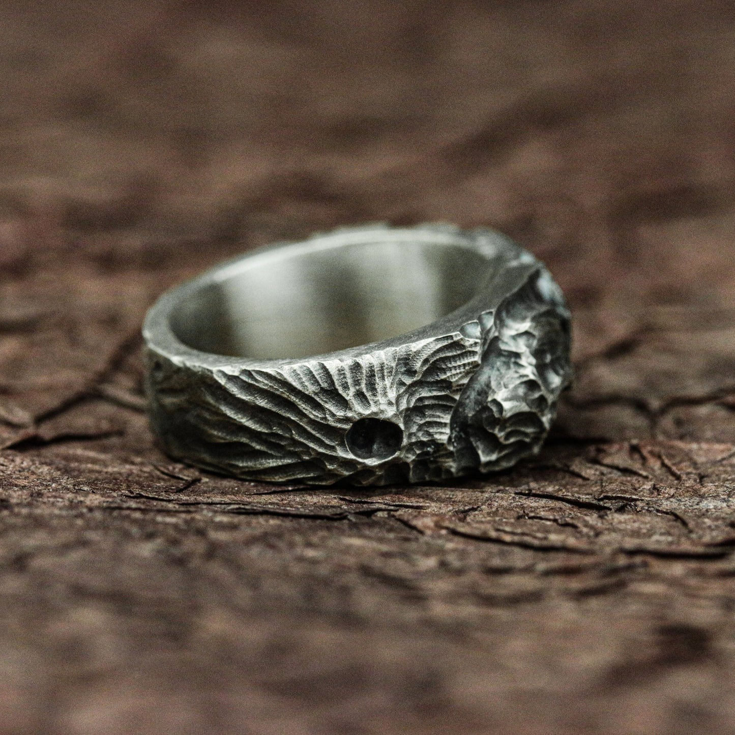 Eternal Guardian 925 Silver Handmade Ring ¨C Gothic Skull Protector