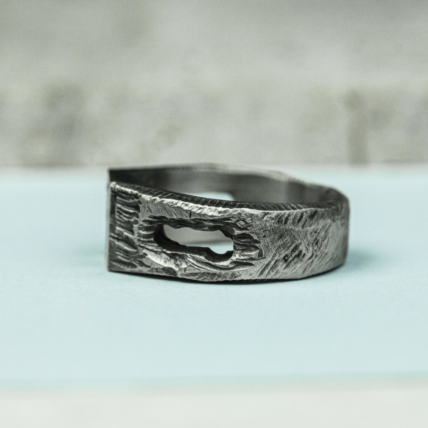 Celestial Etch 925 Silver Handmade Ring ¨C Cosmic Engraved Symbol