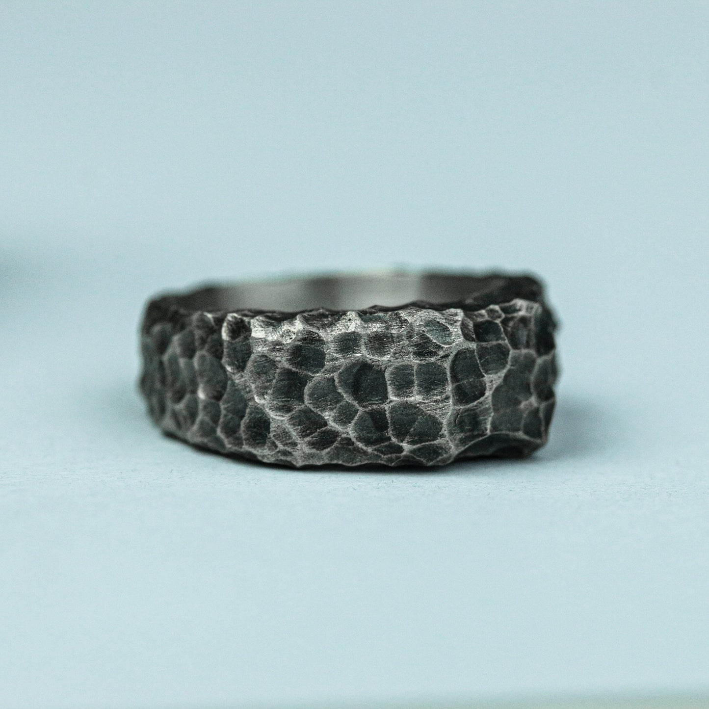 Handcrafted Textured Hammered Ring