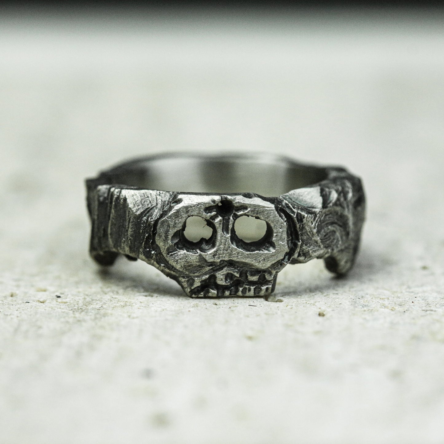 Phantom Skull 925 Silver Handmade Ring ¨C Gothic Death Symbol