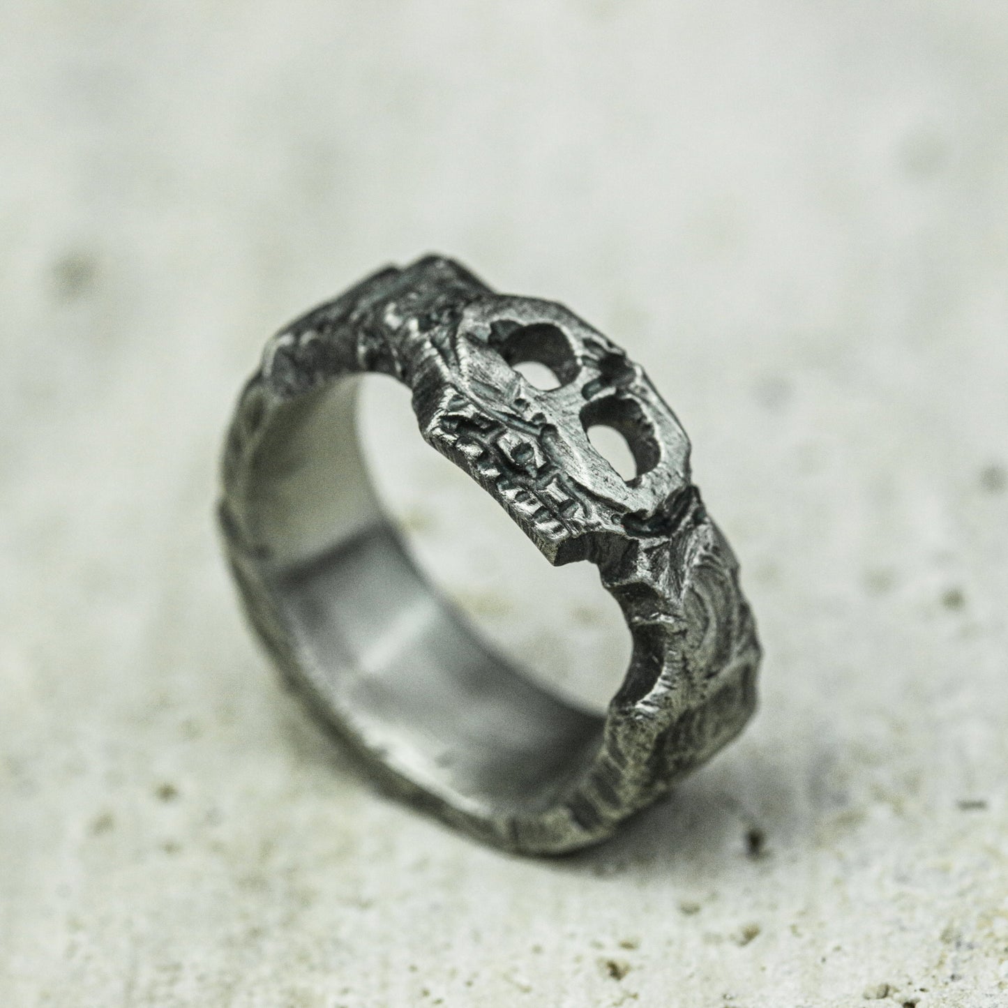 Phantom Skull 925 Silver Handmade Ring ¨C Gothic Death Symbol