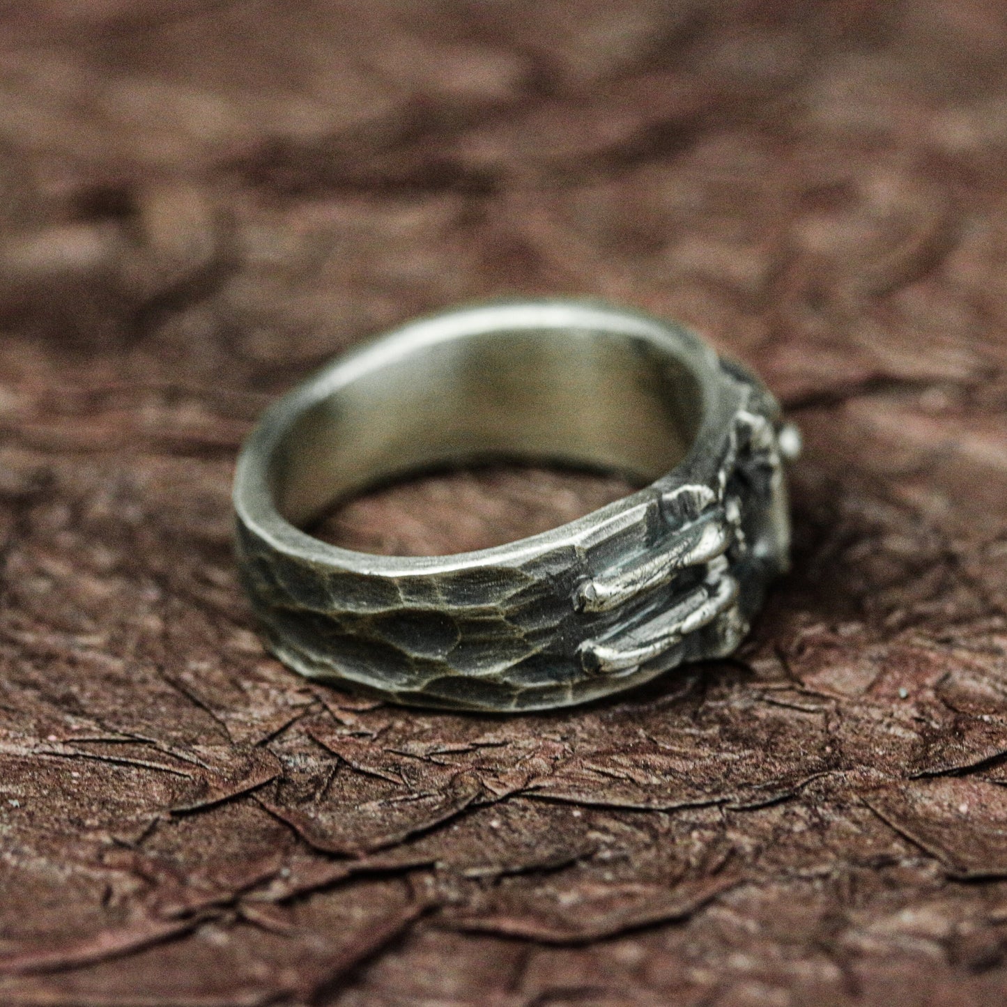 Infernal Skull 925 Silver Handmade Ring ¨C Gothic Warrior Band