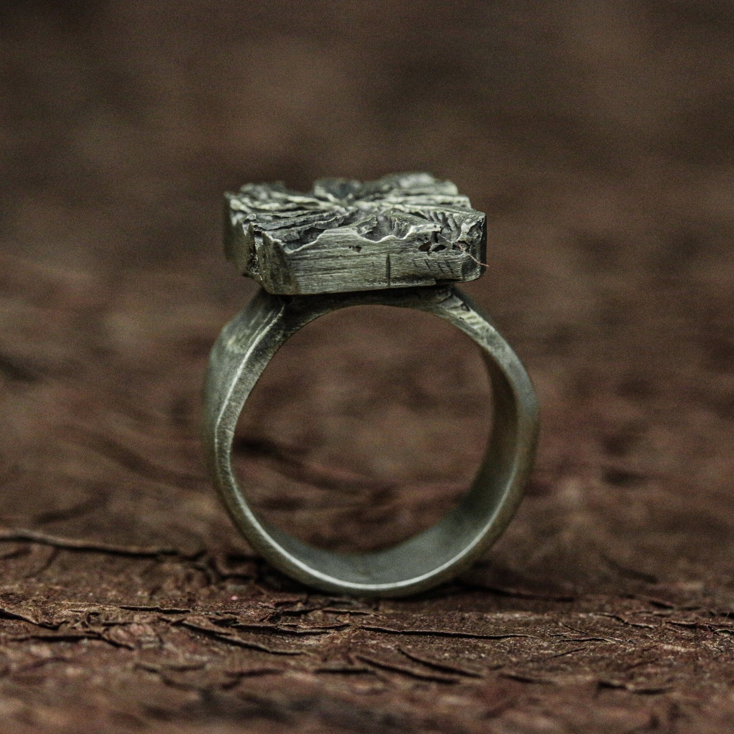 Sunburst Relic 925 Silver Handmade Ring ¨C Radiant Occult Design