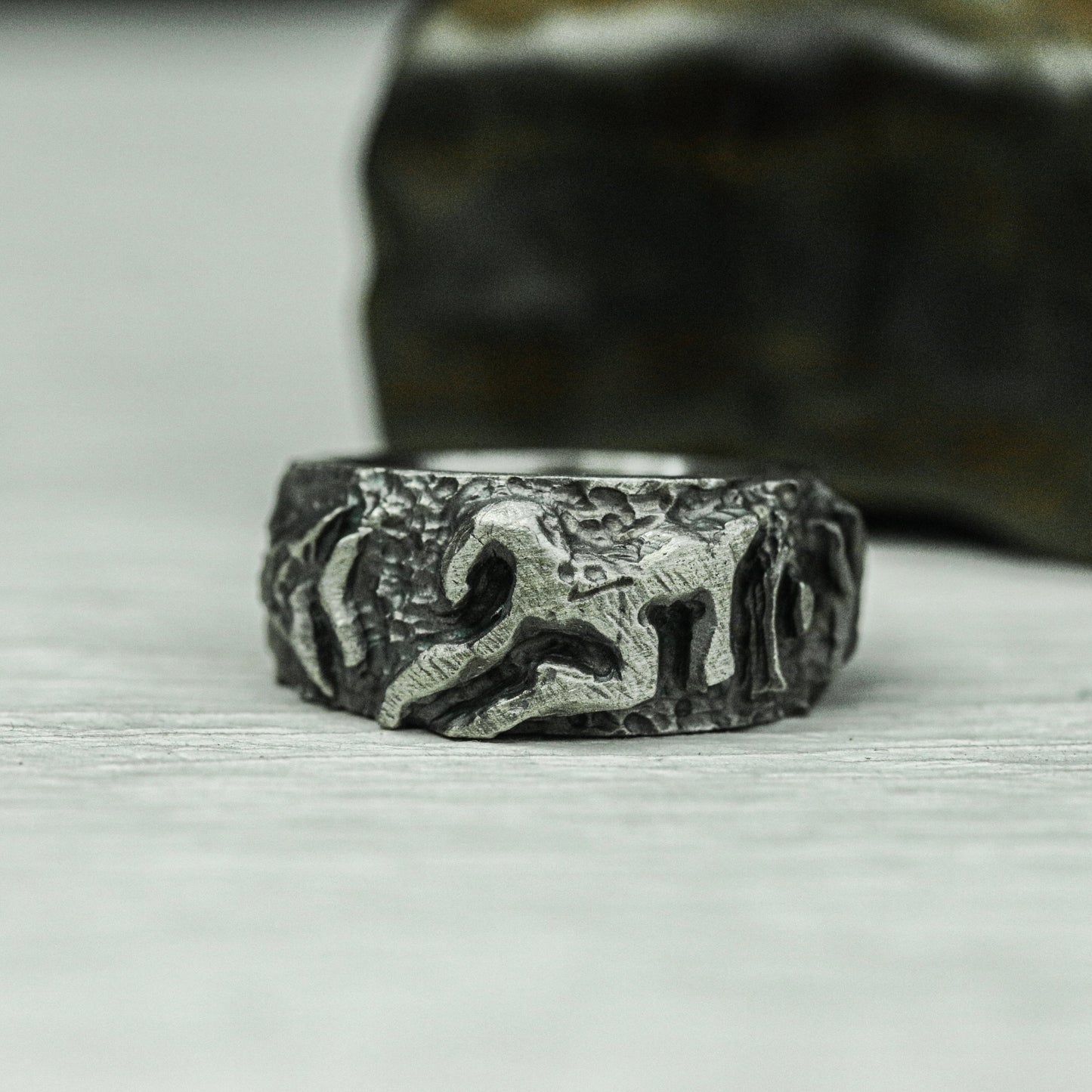 Eldritch Horror 925 Silver Handmade Ring ¨C Occult Monster Design
