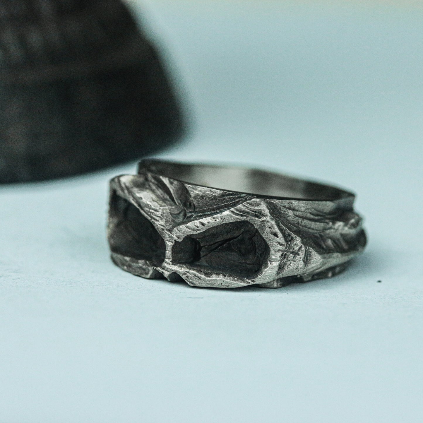 Handcrafted Silver Skull Mask Ring