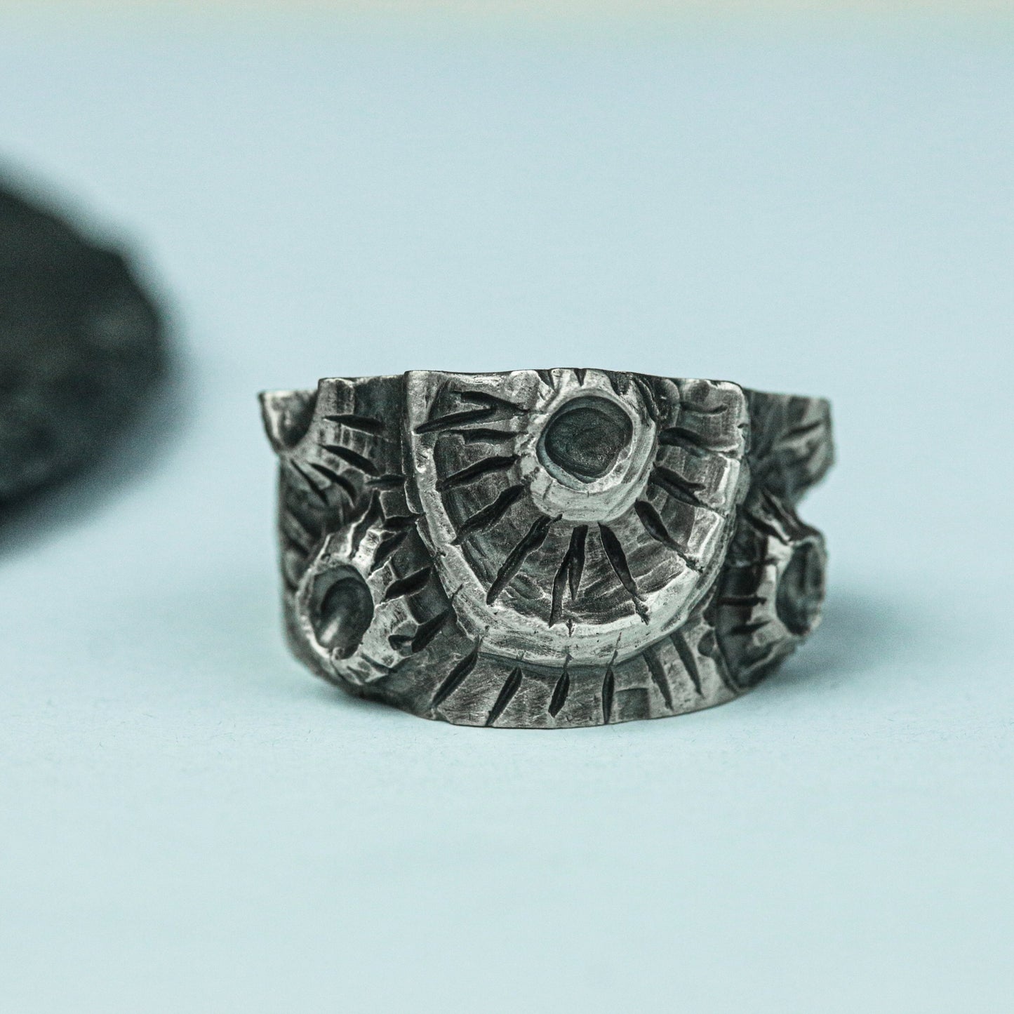 Arcane Seal 925 Silver Handmade Ring ¨C Mystic Occult Inscription