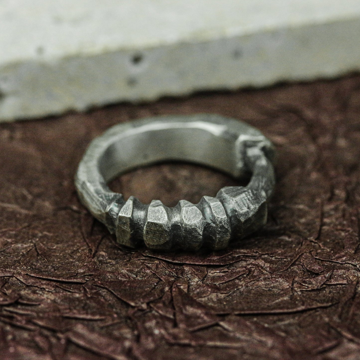 Fanged Bite 925 Silver Handmade Ring ¨C Gothic Claw Design
