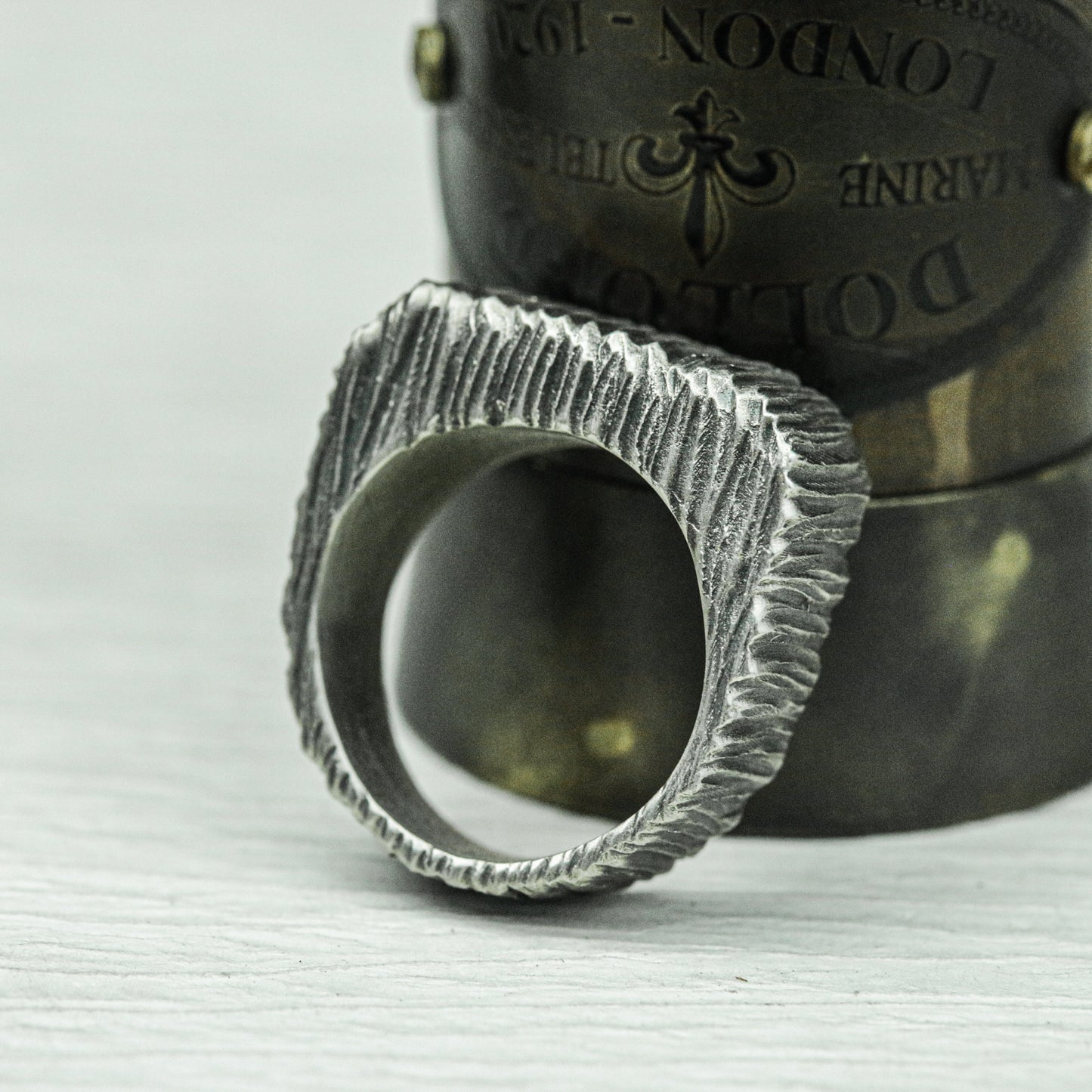 Stone Ridge 925 Silver Handmade Ring ¨C Rugged Textured Band