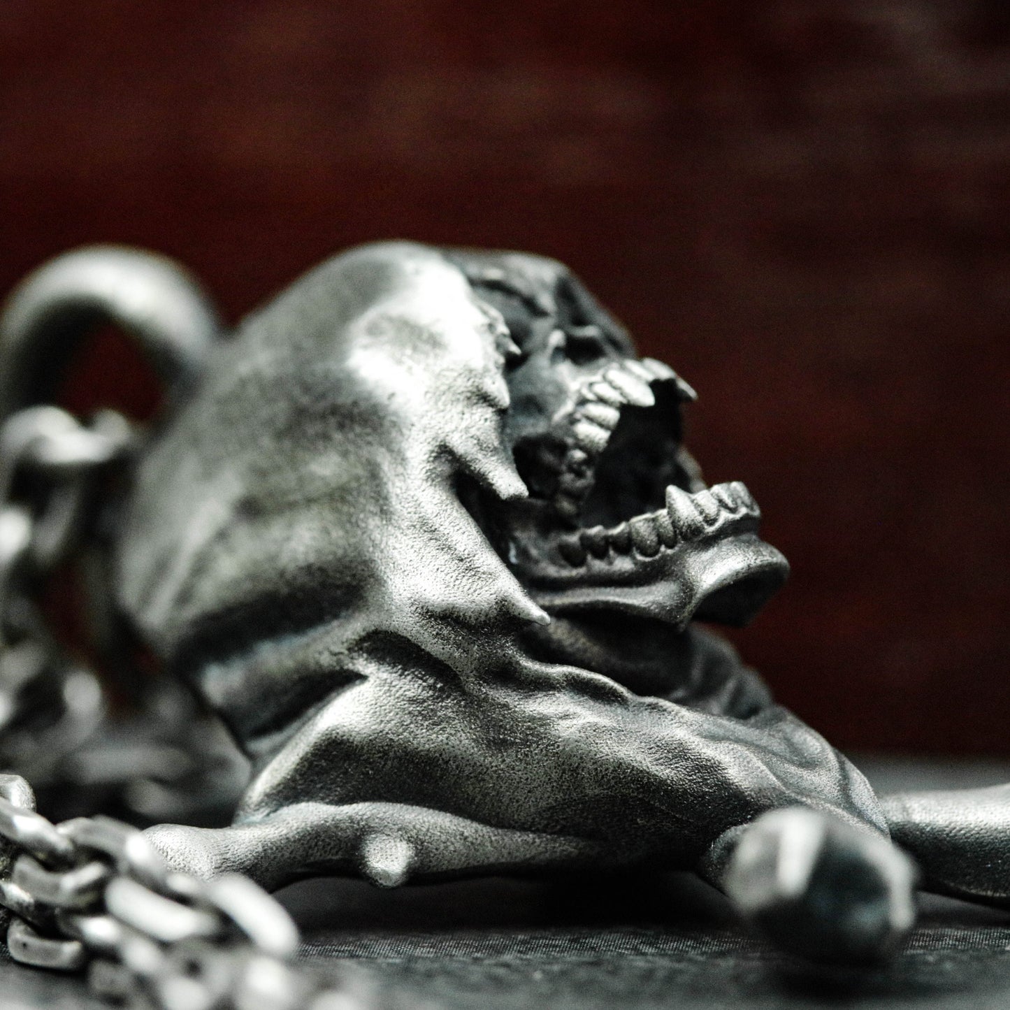 Screaming Skull Crossbones Pendant ¨C 925 Sterling Silver Handmade