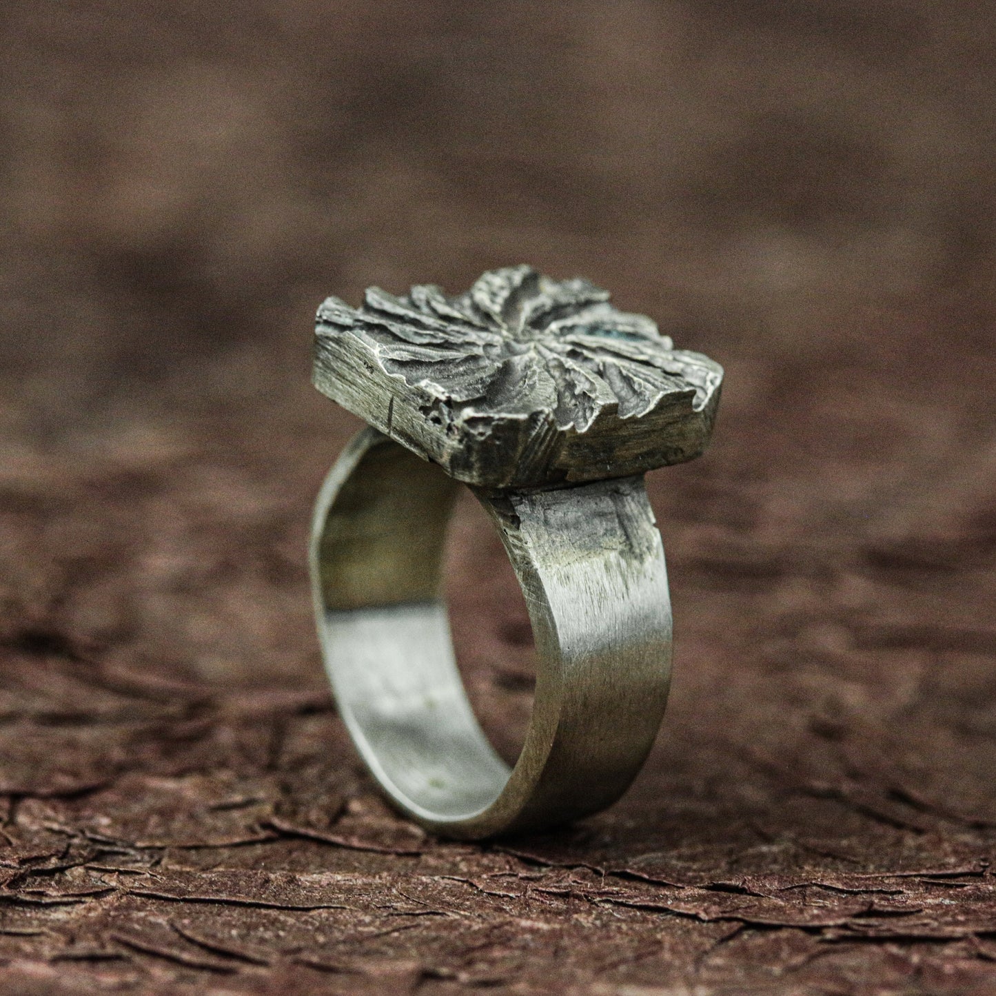 Sunburst Relic 925 Silver Handmade Ring ¨C Radiant Occult Design