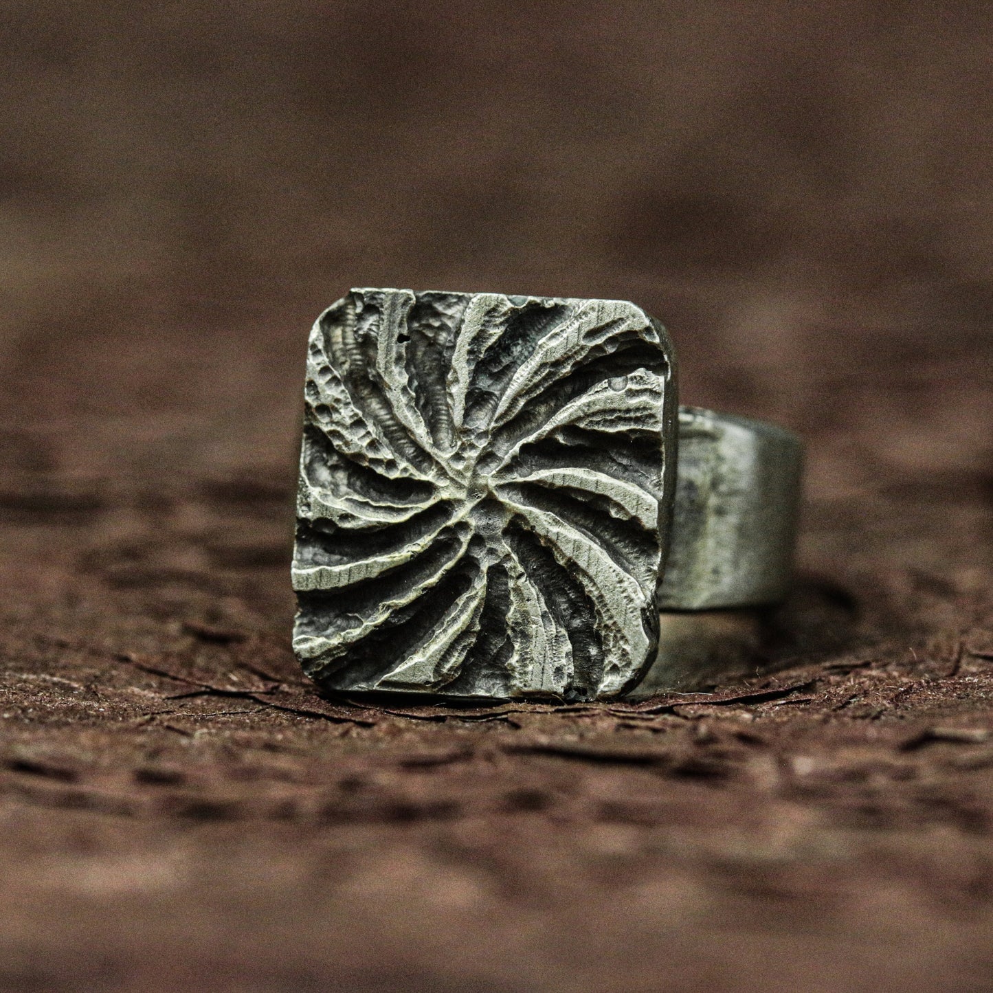 Sunburst Relic 925 Silver Handmade Ring ¨C Radiant Occult Design