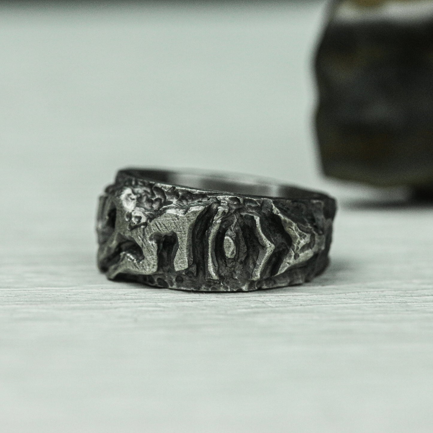 Eldritch Horror 925 Silver Handmade Ring ¨C Occult Monster Design