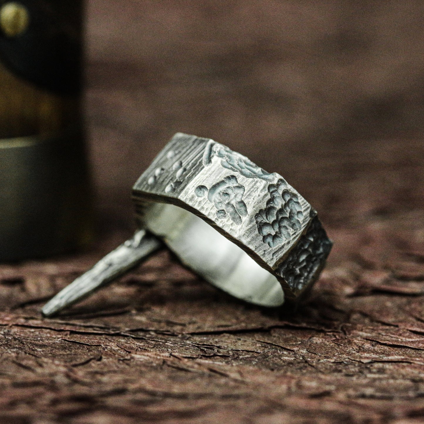 Warrior¡¯s Axe 925 Silver Handmade Ring ¨C Viking Battle Emblem